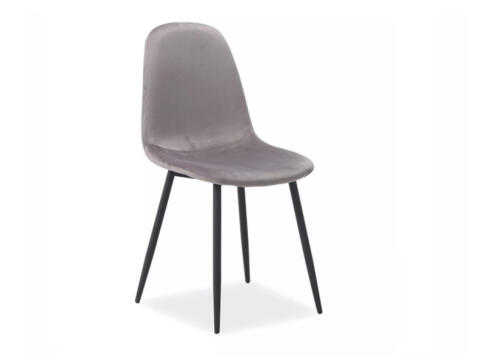 Стул SIGNAL FOX Velvet tap. 93 серый/черный мат