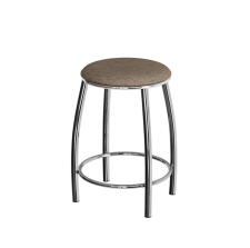 Табурет ВВР Премиум коричневый/хром, рогожка