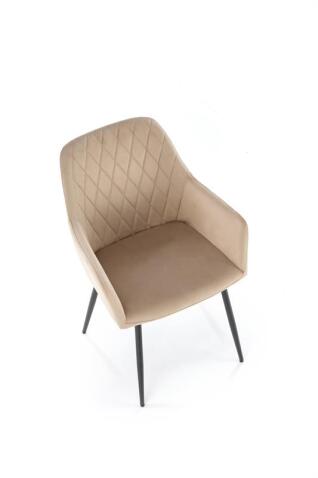 Стул HALMAR K558 бежевый/черный