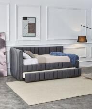 Кровать HALMAR DERBY серый, 90/200