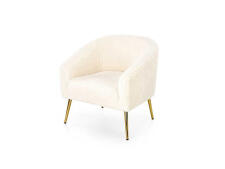 Кресло HALMAR GRIFON кремовый/золотой