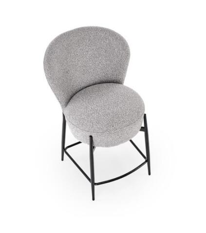 Стул барный HALMAR H126 серый/черный
