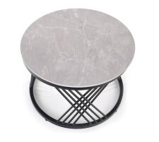 Комплект HALMAR FLAMINGO (2 стола журнальных) серый мрамор/черный