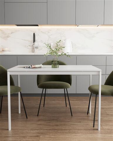 Стол ВВР Брайтон белый шагрень/белый