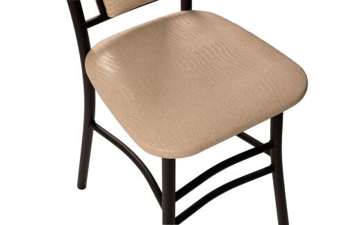 Стул ВВР Марсель Бежевый Крокодил/черный, экокожа