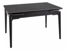 Стол обеденный SIGNAL SENTO черный/черный 120-180/80