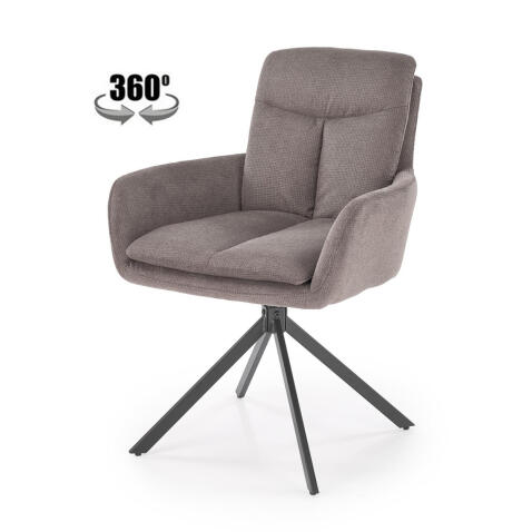 Стул HALMAR K536 серый/черный, поворотный