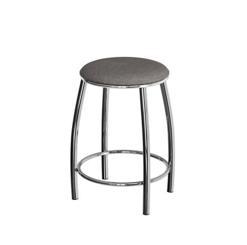 Табурет ВВР Премиум бурый/хром, рогожка