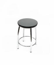 Табурет ВВР Премиум серый/хром, экокожа