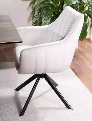 Стул SIGNAL AZALIA Velvet Bluvel 03 светло-серый/черный