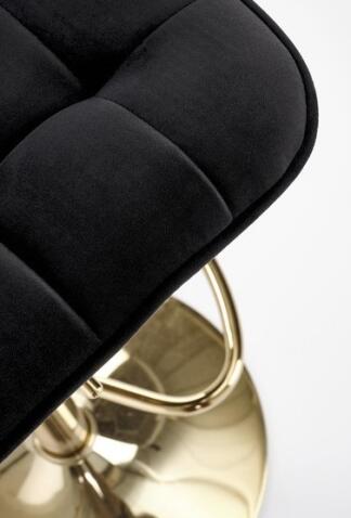 Стул барный HALMAR H120 черный/золотой