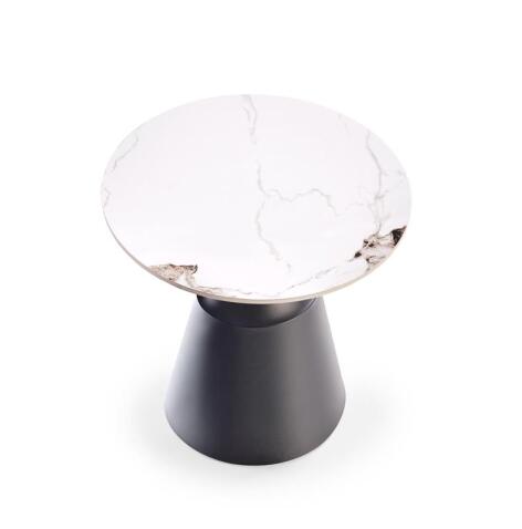 Комплект HALMAR MAGNETA (2 стола журнальных) белый мрамор/черный