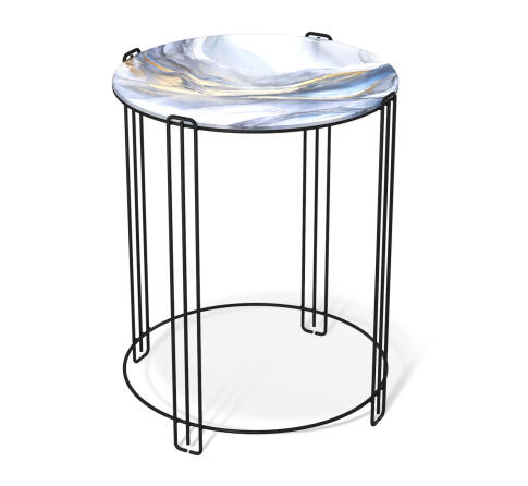 Стол журнальный Sheffilton SHT-CT53 млечный путь/черный муар Стол журнальный Sheffilton SHT-CT53 млечный путь/черный муар