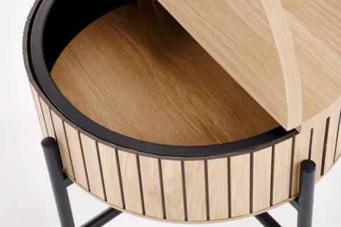 Комплект HALMAR DANTE (2 стола журнальных) натуральный/черный