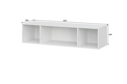Шкаф NN Мебель ШК 5 (1600) Антресоль Белый текстурный