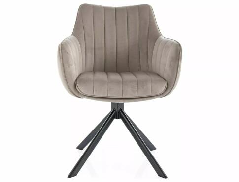 Стул SIGNAL AZALIA Velvet Bluvel 40 темно-бежевый/черный, поворотный