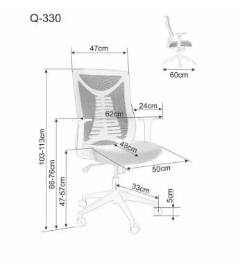 Кресло компьютерное SIGNAL Q-330R черный/серый