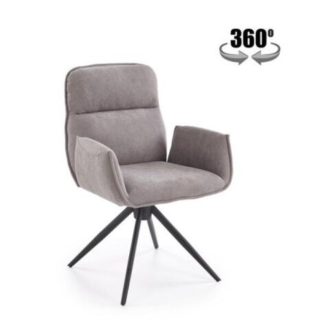 Стул HALMAR K574 серый/черный, поворотный