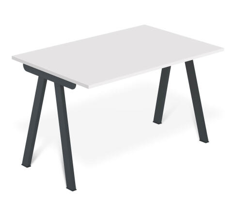 Стол Sheffilton SHT-TU92/TT 120/80 ЛДСП белый шагрень/антрацит