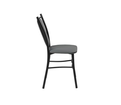 Стул ВВР Марсель Серый/черный, экокожа