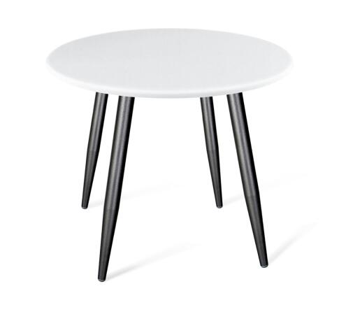 Стол Sheffilton SHT-TU104/80 МДФ белый/черный муар