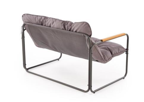 Комплект HALMAR HUDSON (диван + 2 кресла + стол журнальный) серый/коричневый