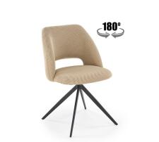 Стул HALMAR K546 бежевый/черный, поворотный