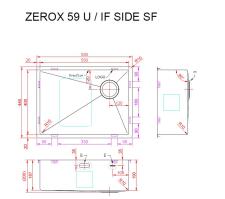 Мойка ZORG ZEROX 59 U / IF SIDE SF PVD GUNBLACK
