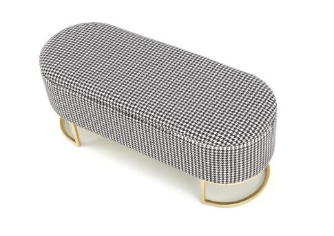 Скамья HALMAR HARMONY черный/белый/золотой