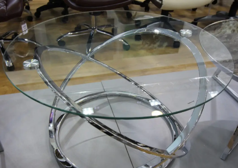 Стол журнальный SIGNAL EOS B прозрачный/хром