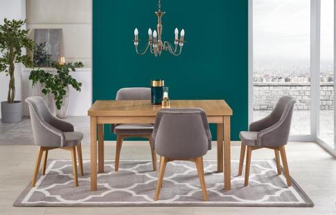 Стол обеденный HALMAR TIAGO 2 дуб крафт/дуб крафт 140-220/80