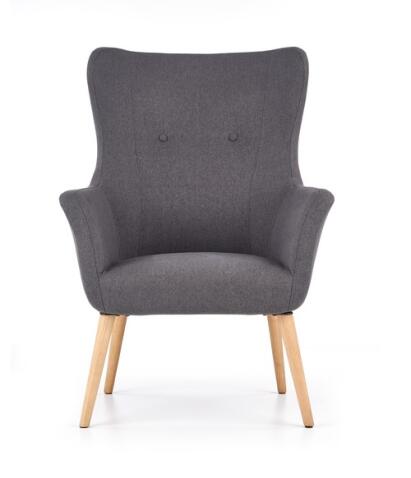 Кресло HALMAR COTTO темно-серый/натуральный