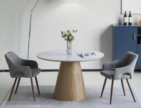 Стол обеденный SIGNAL ANGEL Ceramic белый/дуб 120