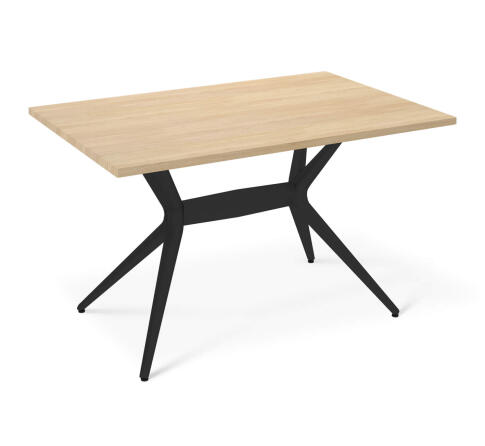Стол Sheffilton SHT-TU30-2/TT46 120/80 черный/белый дуб