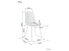 Стул SIGNAL FOX tap. 49 серый/белый