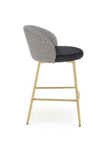 Стул барный HALMAR H113 черный/белый