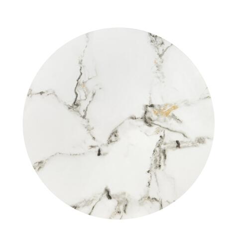 Комплект HALMAR FATIMA (2 стола журнальных) белый мрамор/черный