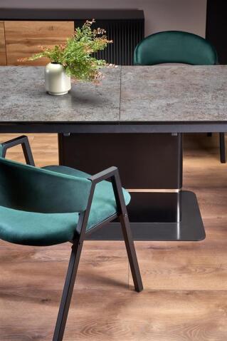 Стол обеденный HALMAR MARTIN темно-серый/черный 160-200/90