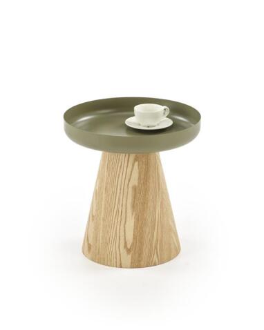 Стол журнальный HALMAR GINA зеленый/натуральный