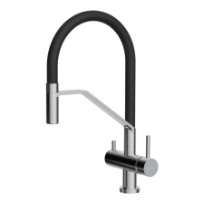 Смеситель для кухни Omoikiri Akeno BN нержавеющая сталь/черный