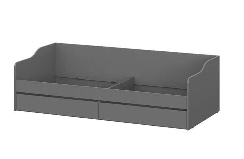 Кровать-диван NN Мебель КР 2 (МС Денвер К) Графит серый, 90/200