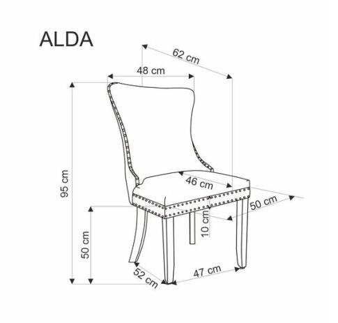 Стул HALMAR ALDA бежевый/черный