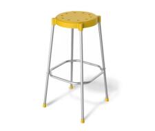 Стул барный Sheffilton SHT-S48 артикул CT-48 желтый/хром лак