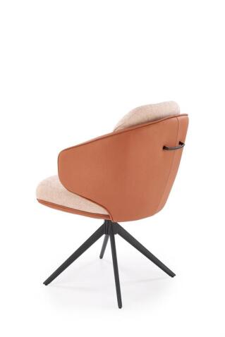 Стул HALMAR K554 коричневый/бежевый/черный, поворотный