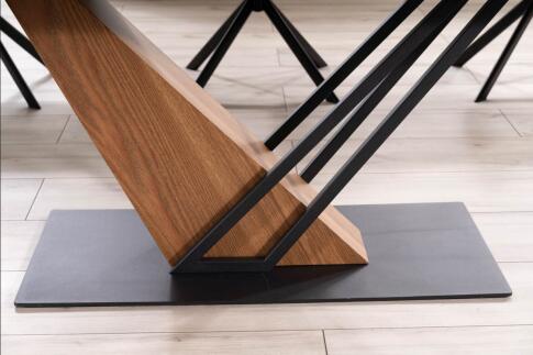 Стол обеденный SIGNAL GENESIS черный/ясень 180-240/90