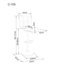 Стул барный SIGNAL C105 Velvet Bluvel 78 зеленый/черный