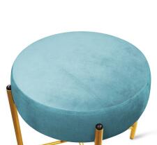 Банкетка Sheffilton SHT-B4 артикул Б-7 голубая пастель/золото