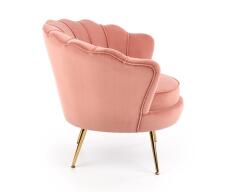 Кресло HALMAR AMORINITO светло-розовый/золотой