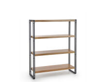 Стеллаж HALMAR BOLIVAR REG1 дуб золотой/черный, 100/30/120