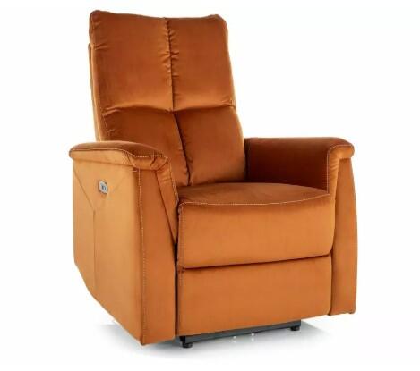 Кресло SIGNAL NEPTUN Velvet Bluvel 4215 раскладное, корица